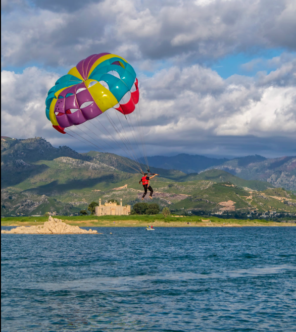 Parasailing Khanpur Dam